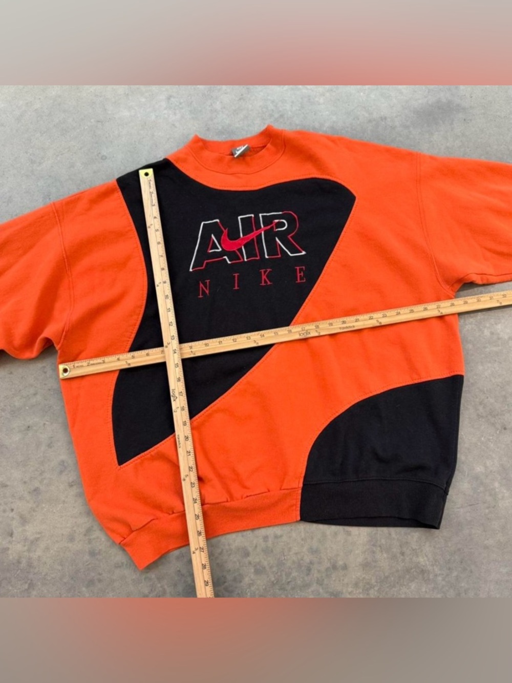 Nike Crewneck Colorblock Sweatshirt - Orange & Black - Picture 2 of 5